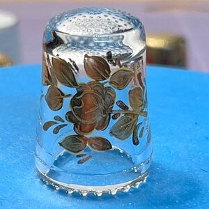 Floral Glass Thimble